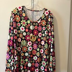 Costume, Flower Hippie Dress